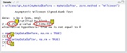 R output Wilcoxon test